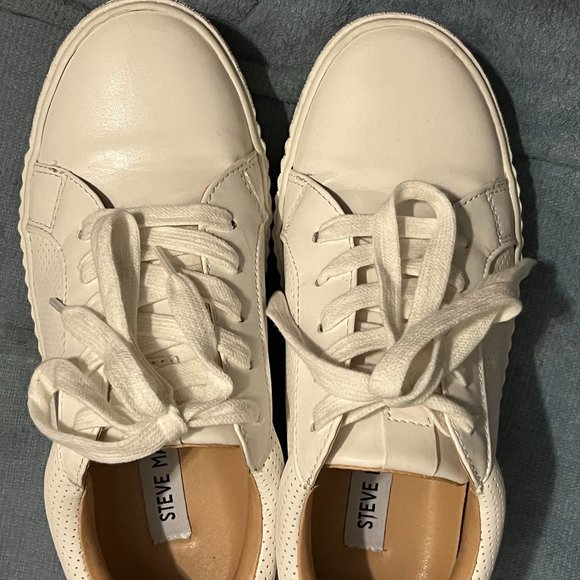 Steve Madden Shoes - Steve Madden Lace Up White Sneakers